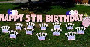Birthday Lawn Signs Rental Yard Greetings Rentals Michigan Happy Birthday Lawn Sign Cards Birthday Lawn Signs Yard Cards Princess Theme Birthday Party