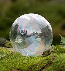 Realistic Giant Glass Bubble Garden Ornament Garden Ornaments Container Gardening Shade Glass Garden Art