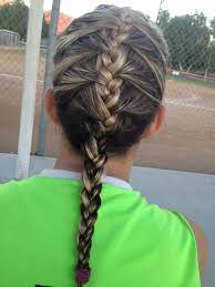 Softball French Braid Hair Styles Softball Hairstyles Hair Photography