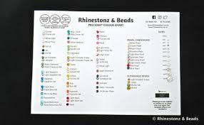 Standard Sample Chart Preciosa Flatbacks