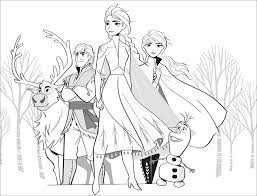 Olaf coloring pages are a fun way for kids of all ages, adults to develop creativity, concentration, fine motor skills, and color recognition. Frozen 2 Elsa Anna Olaf Sven Kristoff Without Text Frozen 2 Kids Coloring Pages