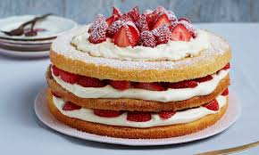 Victoria sponge is an english layer cake filled with fruit jam (and sometimes, whipped cream). Great British Bake Off Special Triple Layer Berry Victoria Sponge Cake Daily Mail Online