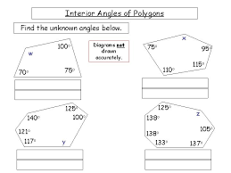 To determine the total sum of the interior angles, you need to multiply the number of triangles that form the shape by 180°. Interior Angles Of Polygons N 2 Find The