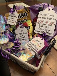 Friend Diy Birthday Gift Basket Ideas Birthday Basket For Best Friend Birthday Sayings Birthday Candy Sayings Birthday Basket In 2020 Birthday Basket Best Friend Birthday Basket Diy Birthday Basket