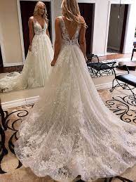 Luxurious Ball Gown V Neck Open Back White Lace Wedding Dresseselegant Bridal Gown Sparkle Wedding Dress Elegant Bridal Gown Wedding Dress Sequin