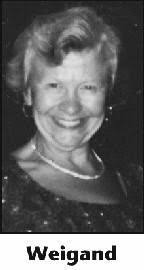SALLY WEIGAND Obituary (2015)