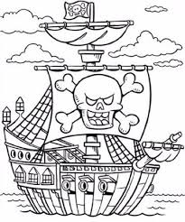 Barco Pirata Para Colorear