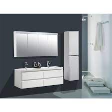 La plupart sont munis d'un miroir extérieur et d'étagères intérieures. Meuble Lavabo Avec Armoire A Pharmacie Del Scarlett De Gef 60 Po Blanc Rona