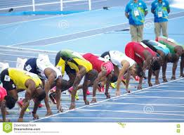 The men's 100 m has been present on the olympic athletics programme since 1896. Usain Bolt At 100m Start Line At Rio2016 Olympics Usain Bolt A Jamaican Sprint Sponsored Ad Sponsored Start J Usain Bolt Rio Olympics 2016 Olympics