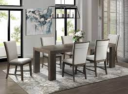 Dining table set with 6 chairs. Elements International Grady Contemporary Dining Table Set With 6 Upholstered Back Chairs Johnny Janosik Dining 7 Or More Piece Sets