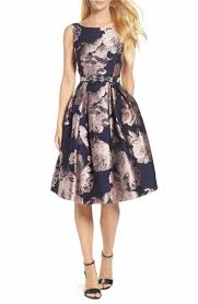 Main Image Eliza J Belted Brocade A Line Dress Fall Wedding Guest Dress Cocktail Dress Wedding Wedding Party Dress Guest