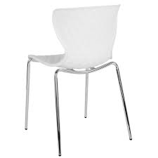 Flash Furniture Lowell Contemporary White Plastic Stack Chair
