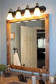 Rustic, modern farmhouse mirror diy for a small bathroom makeover! 30 Diy Mirror Frames Scratch And Stitch