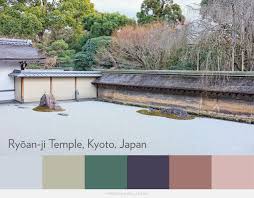 Color Palette Inspiration Ryoan Ji Kyoto Japan Studio Chavelli Calligraphy Design Kyoto Color Palette Japan