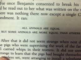 George Orwell S Animal Farm Highly Recommended Reading Writing All Animals Are Equal Reading