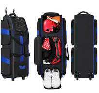 Bolsa de béisbol con ruedas, bolsa de béisbol suave y grande con ruedas,  almacenamiento de equipo definitivo para receptores de béisbol, capacidad  ...