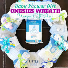 These gift ideas will definitely make navigating the first few years of parenthood a whole lot easier. Onesies Wreath A Unique Baby Shower Gift Idea