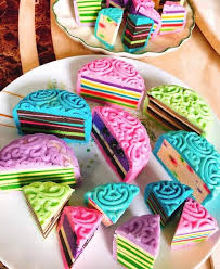 The famous indonesian layer cakes. We Love These One Of A Kind Kek Lapis Mooncakes That Are Colourful And Oh So Malaysian Nestia