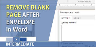 Click edit document > edit in word for the web. Word Remove The Blank Page After Inserting An Envelope Chris Menard Training