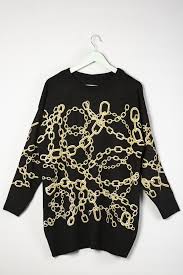 Zincir Desenli Genis Kazak 87 92 Zincir Desenli Genis Kazak Elbise