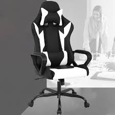 Racing Office Chair High Back Pu Leather Gaming Chair Reclining Computer Desk Chair Ergonomic Executive Swivel Rolling Chair Lumbar Support For Women Men White Walmart Com Walmart Com