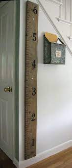 Measure your child's height changes using our growth chart wall ruler. Wall Decor Make Your Own Rustic Wall Ruler Hometalk Com Wall Ruler Woodworking Projects Diy Home Diy