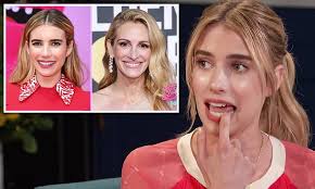 Emma rose roberts is an american actress and singer. Emma Roberts Jokes About Having Too Many Teeth As She Discusses Looking Like Aunt Julia Roberts Daily Mail Online