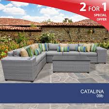 Catalina 9 Piece Outdoor Wicker Patio Furniture Set 09b Outdoor Wicker Patio Furniture Wicker Patio Furniture Set Patio Furniture Sets