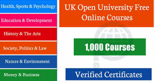 Open University Uk Online Courses 2020 With Free Verified Certificates In 2020 Online Courses Free Education Online University