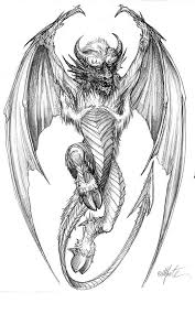 Drawn Demon 6 Demon Drawings Colorful Drawings Dragon Drawing