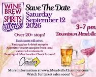 Meadville Chamber Wine Brew & Spirits Walk 2026