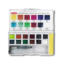 Derwent Inktense 12 Pan Ink Watercolour Paint Travel Set 2