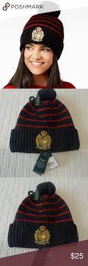 Ralph Lauren Logo Patch Ribbed Knit Hat Black Re Knitted Hats Ralph Lauren Logo Patch Logo