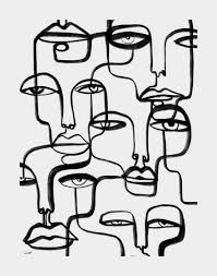 Black And White Line Art Canvas Unique Sketches Stylish Black And White Art Drawing Line Art Drawings Abstract Face Art