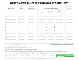 Debt Snowball Free Printable Worksheet Free Printable Debt