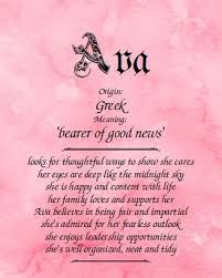 Meaning Of The Name Ava Namemeaningsonline Com Names With Meaning Girl Names With Meaning Meant To Be