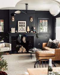 Our Current Room Crush Featuring The Hamilton Sectional Thanks For Sharing Chasebeckstea Living Room Design Inspiration Black Living Room Dark Living Rooms