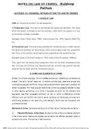 Doc Notes On Law Of Crimes Kuldeep Pathak Academia Edu