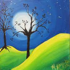 Natural scenery paintings for kids. Canvas Nature Easy Painting Ideas For Kids Novocom Top