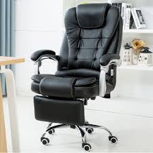 Black Chair With Folding Footrest Rotation Lying Model Black Office Chair Office Chair Design Home Office Chairs