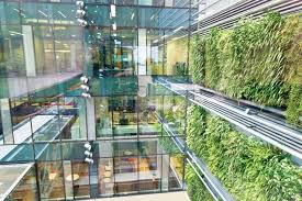 Westpac S Theme Of Connections Green Wall Base Building Atrium