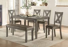 Homelegance Holders 6 Piece Pack Dinette Set Bench 46 X 16 X 19h 5693 Homelegance Elegancefurnituredirect Com