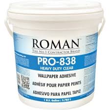 Designed for hanging heavy duty, normal backed vinyl and other special wallpapers. Roman Decorating Products 011301 Pro 838 1g Clear Hd Adhesive Hd Supply