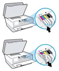 The safety tape ensures that the cartridges do not leak ink before being installed. How To Replace An Empty Ink Cartridge In The Hp Officejet Pro 8022 Series An Illustrated Tutorial In 11 Steps Replacethatpart Com