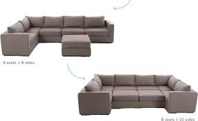 6 Seats 8 Sides Expand To 8 Seats And 10 Sides Customizable Couch Cool Couches Modular Sectional Sofa