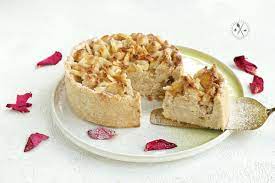 Gemahlene mandeln, zimt, zitronenabrieb und kokosmehl mit backpulver mischen. Low Carb Apfelkuchen Paleo Keto Vegan