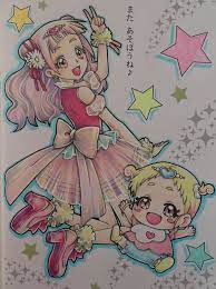 完成 ぬりえの仕上げ小技紹介です hugっと プリキュアぬりえより 塗り絵日記 塗り絵 イラスト 色鉛筆