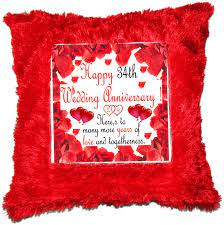Make someone smile by sending them a thoughtful blue mountain® ecard today! Buy Juvixbuy Happy 34th Wedding Anniversary Printed Red Fur Cushion 16 Inch X 16 Inch With Filler Online At Low Prices In India Paytmmall Com