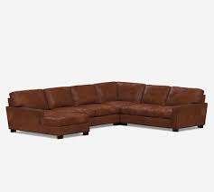 55 pottery barn sofa reviews and plaints ed consumer. Turner Square Arm Leather 4 Piece Chaise Sectional Pottery Barn