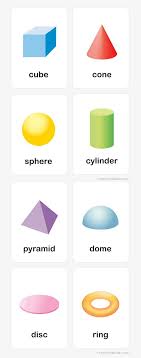 Spread all the cards on the floor or on a table. Free Printable 3d Shapes Flash Cards Mr Printables Shapes Preschool Printables Shapes Kindergarten Shapes Worksheets